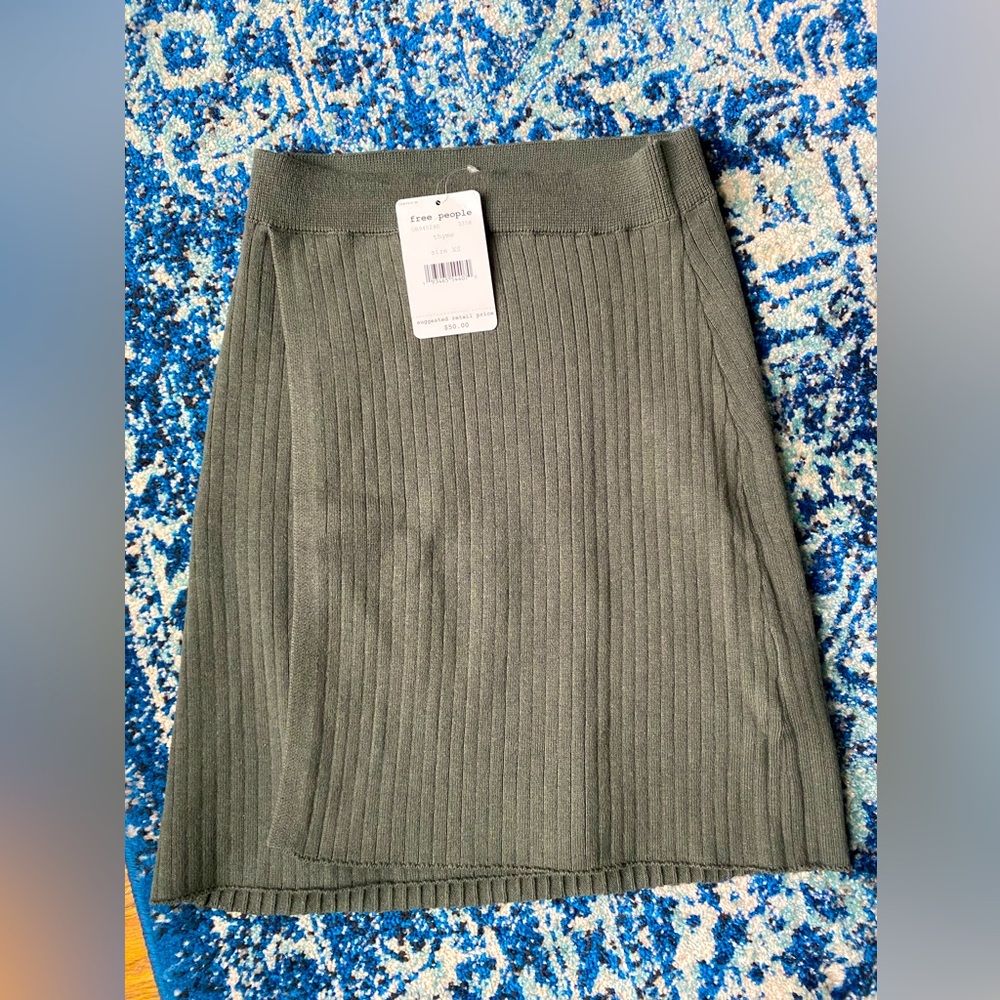 Free people, wrap mini skirts, army green brand new